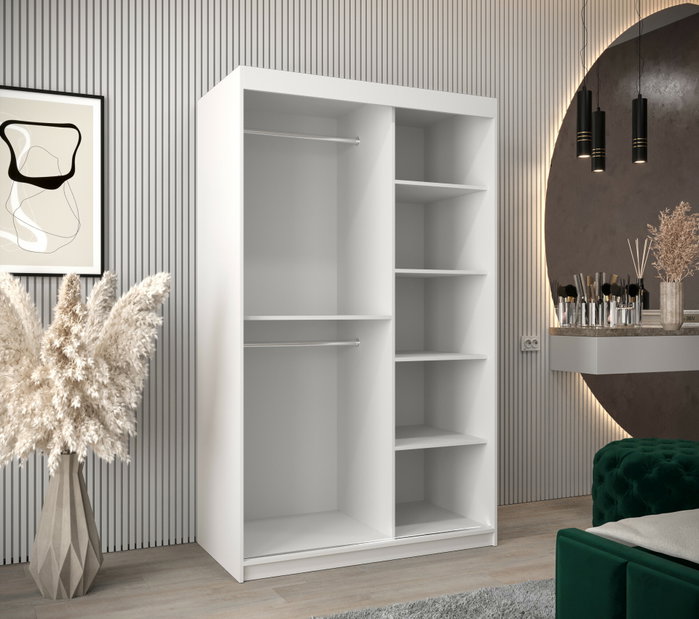 Šatní skříň 120 cm Verika 4 120 (bílá)