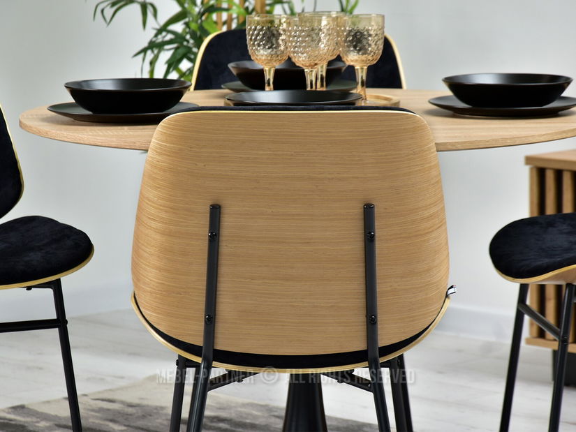 Židle Jordan (dub černý + černá)