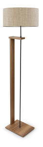 Stojanová lampa Avanasta 3 (béžová + dřevo)