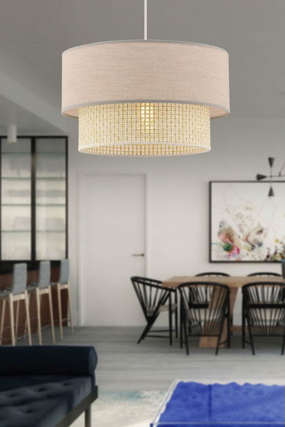 Stropní svítidlo Echoposmo 1 (krémová + béžová)