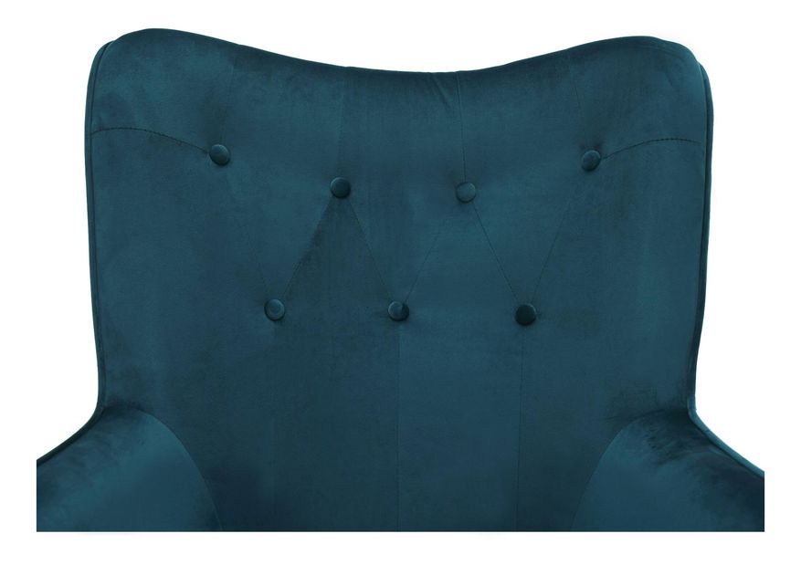 Designové křeslo Canary Bird (tyrkysová + chróm)