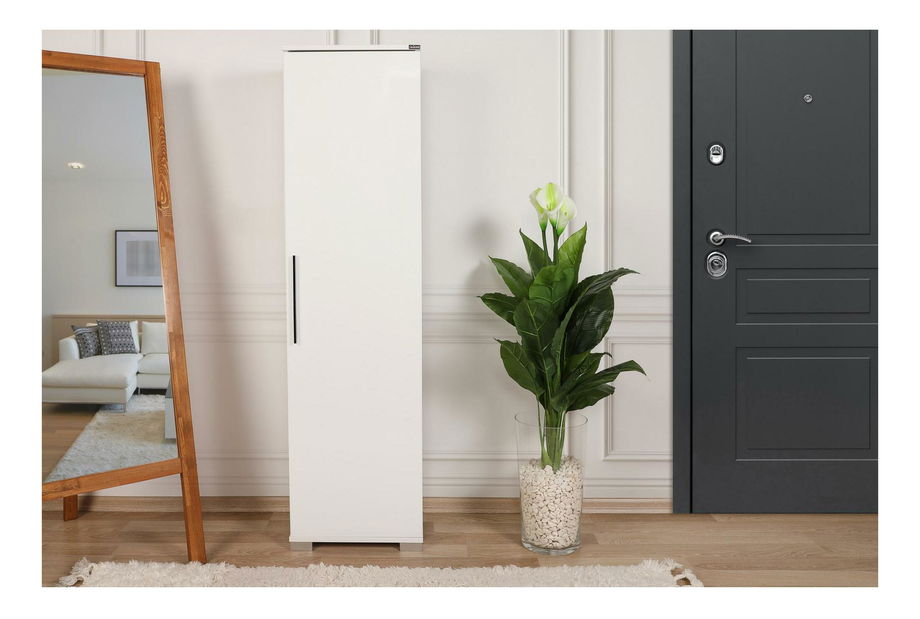 Policová skříň Aderyn (bílá)