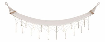 Houpací síť Elarina (sivobílá)
