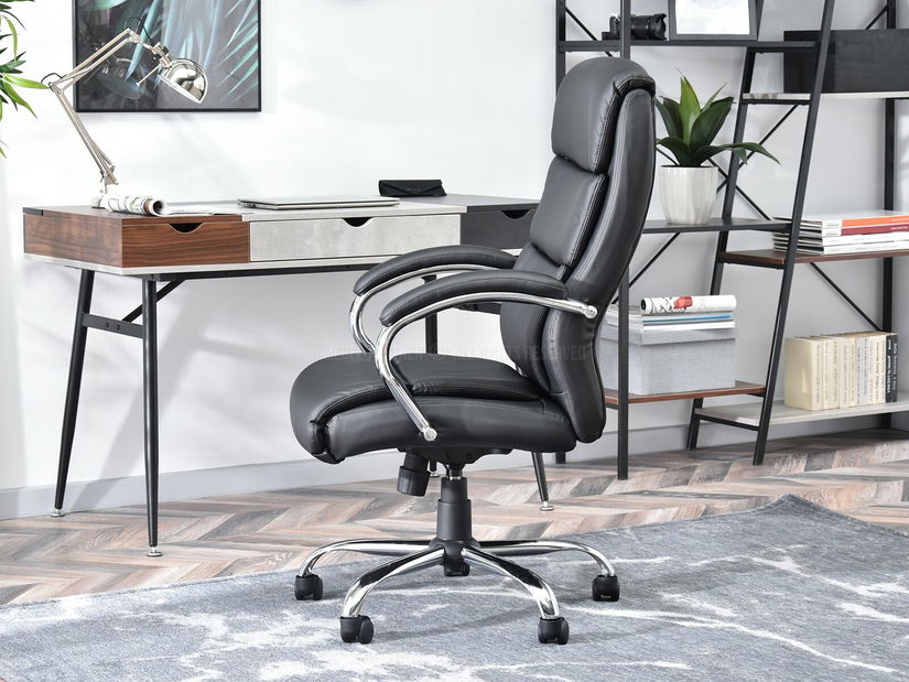 Křeslo Luxus (černá + chromová)