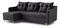 Rohová sedací souprava Lou (L) (šedočerná)