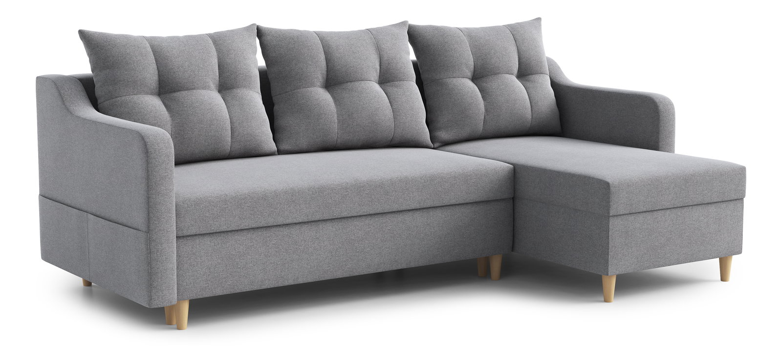 Rohová sedací souprava Lou (P) (šedá)