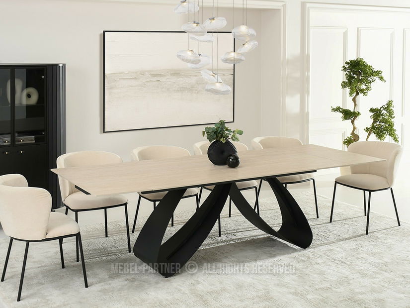 Jídelní stůl Pagina (béžová + černá)