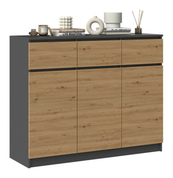 Komoda Musecalo 9 (antracit + dub artisan)