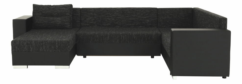Rohová sedací souprava ve tvaru U Stalira (černá)