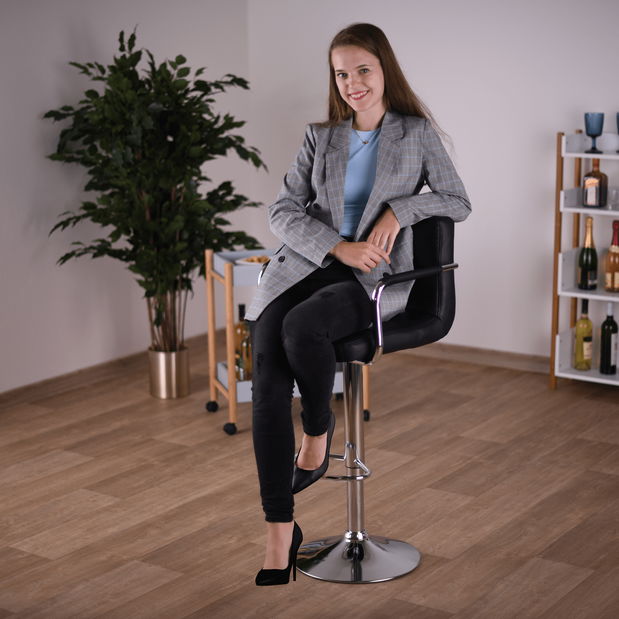 Barová židle Luver (černá)