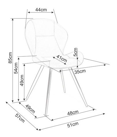 Jídelní židle Glinda (zelená + černá)