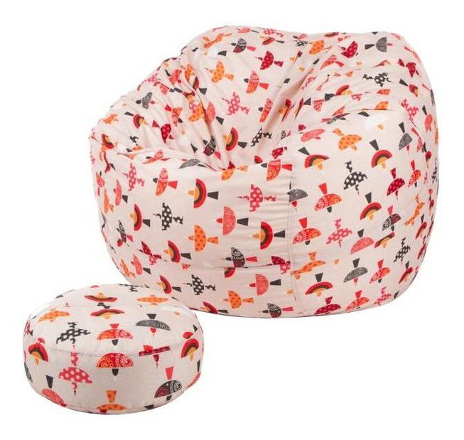 Sedací vak s taburetem Biggy Mom XXXL (vícebarevné)