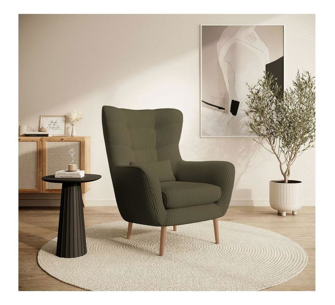 Křeslo Veneza 2 (olivová + buk)