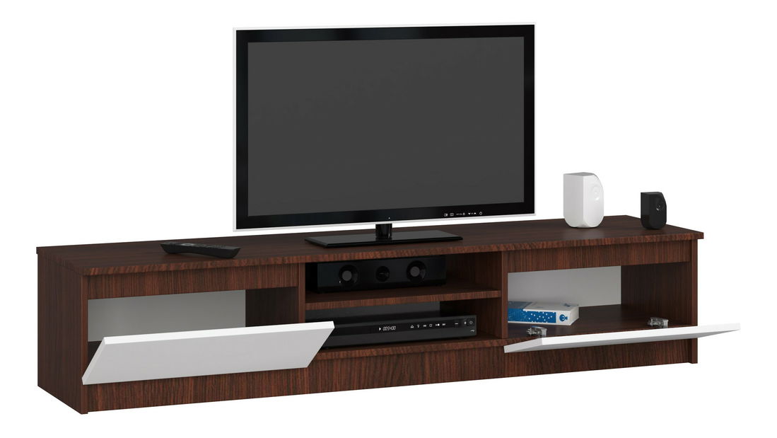TV stolek Katalina (wenge + bílá)