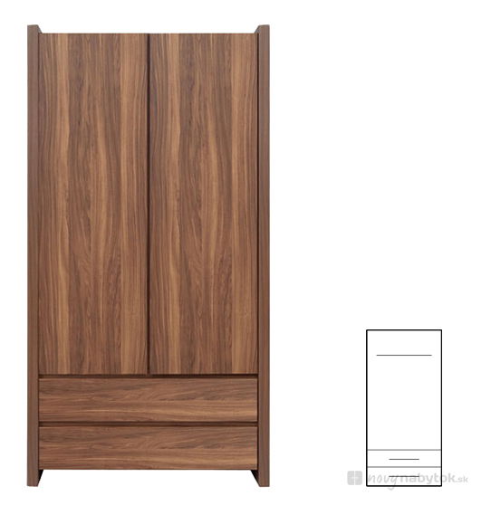 Šatní skříň BRW Venom SZF2D2S