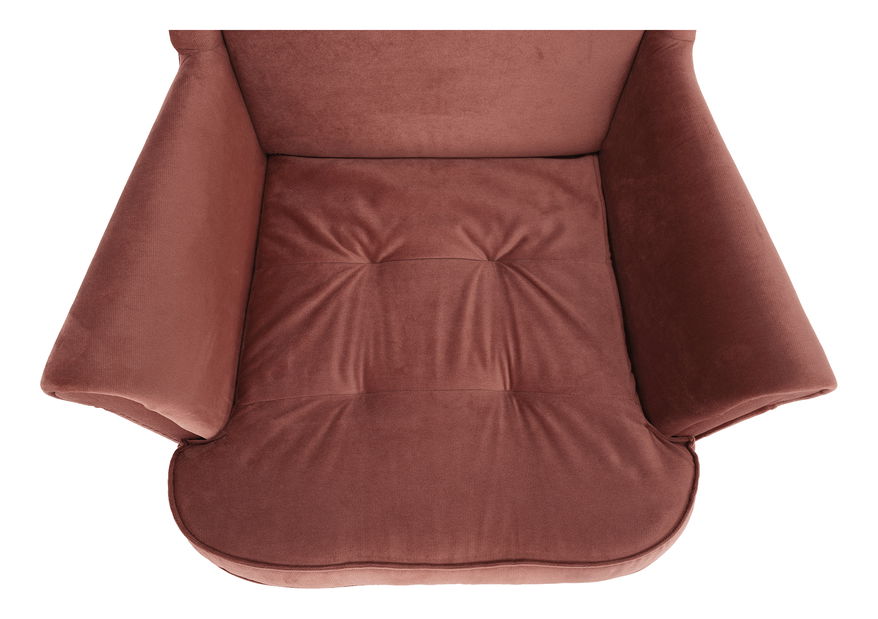 Křeslo ušák Rytu (růžová + ořech)