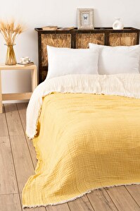 Přehoz na postel 230 x 250 cm Musli Yd (žlutá)