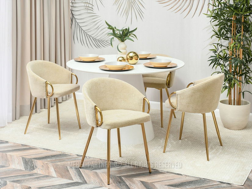 Židle Carma K (krémová + zlatá)