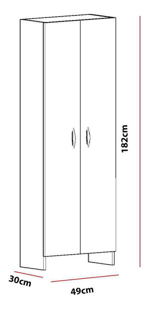 Policová skříň Atalanta (bílá)