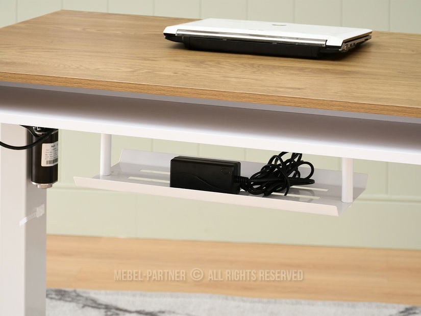 PC stolek Osto 100 (dub bílý + bílá)