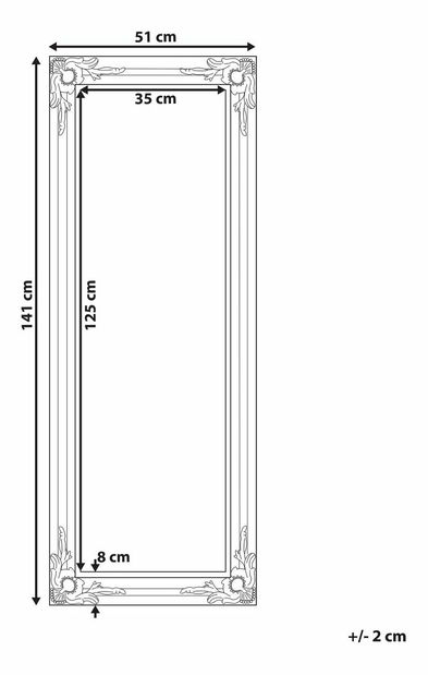Nástěnné zrcadlo Barnabas (stříbrná)