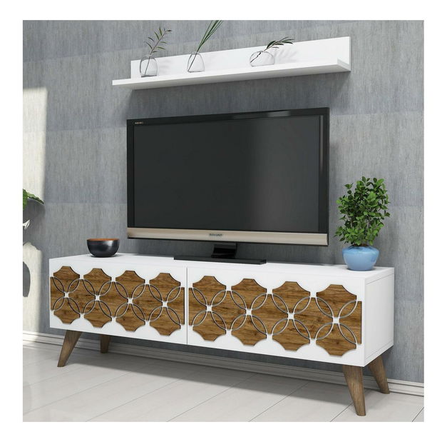 Obývací stěna Lamutu (bílá)