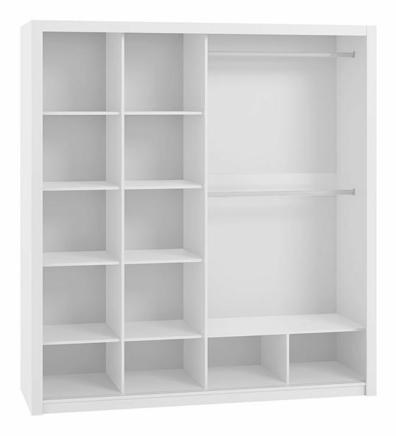 Šatní skříň s posuvnými dveřmi Klary SZ220 KE11 (dub artisan) (se zrcadlem)