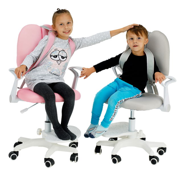 Dětská židle Anis (šedá + bílá)
