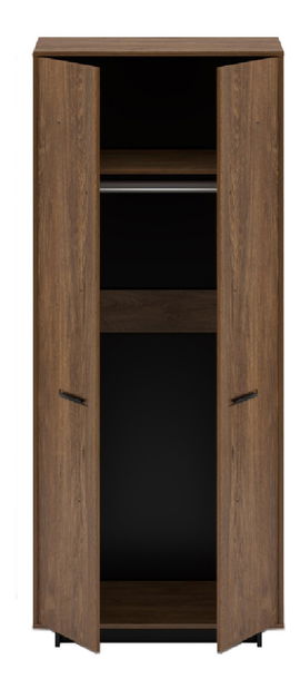 Šatní skříň Diram F (dub bolzano + černá)