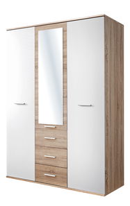 Šatní skříň Daron 3D3S 23 DSW DI-01 (dub sonoma + bílá)