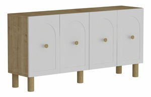 Komoda Notred (dub safírový + bílá)