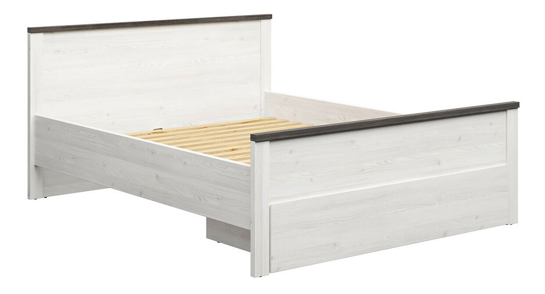 Manželská postel 160 cm BRW Hesen LOZ1S/140 (modřín sibiu světlý + borovice larico)