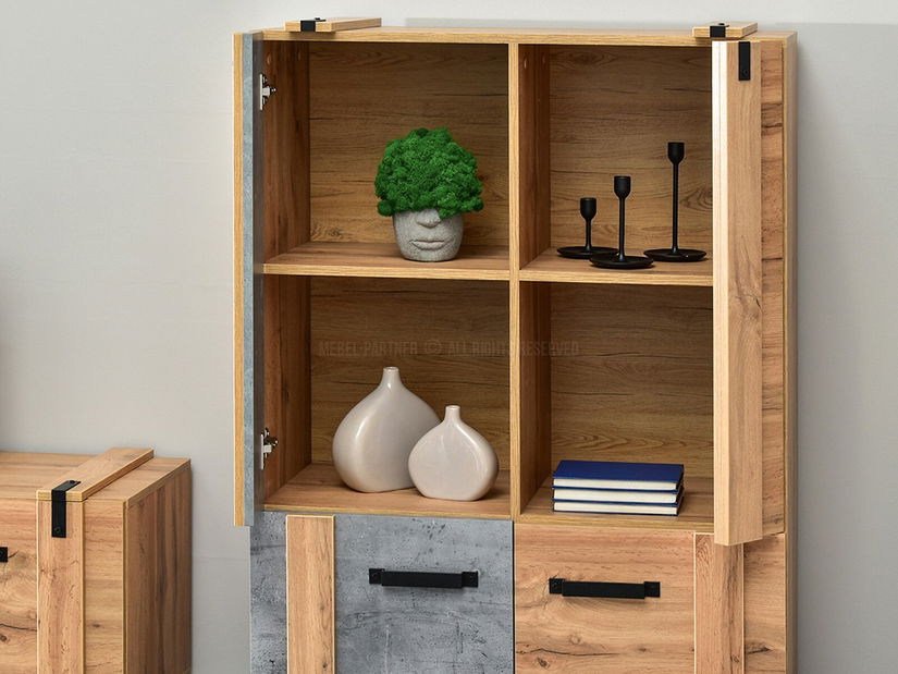 Obývací stěna Subrayado 02 (dub + černá)