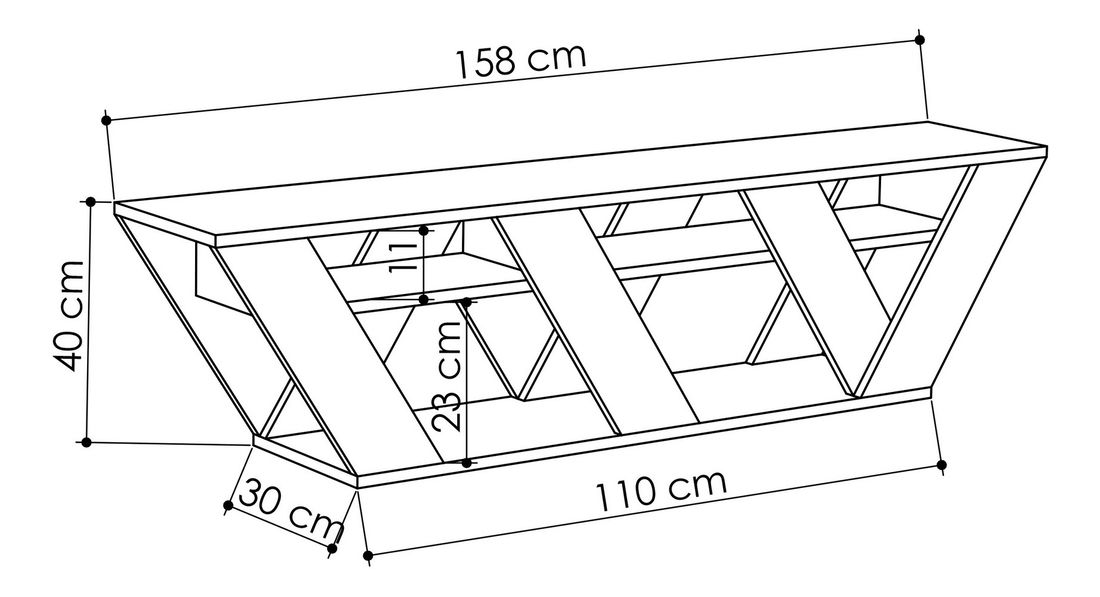 TV stolek Roderick (antracit)