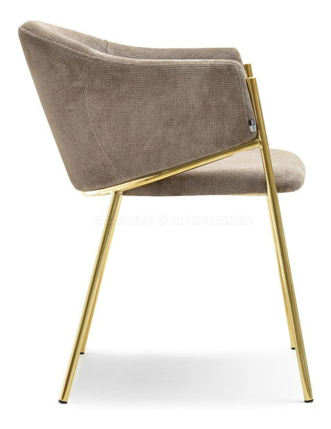 Židle Chad (béžová + zlatá)