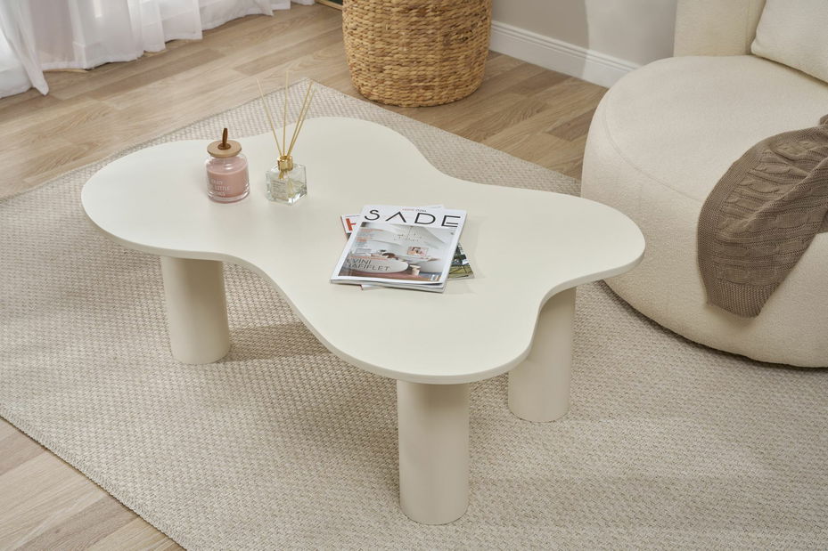 Konferenční stolek Blumingdel (krémová)