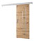Posuvné dveře 90 cm Sharlene Y (dub artisan + bílá matná + stříbrná)