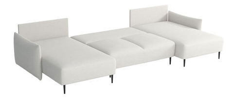 Rohová sedačka U Welenora U (šedá) (s úl. prostorem)