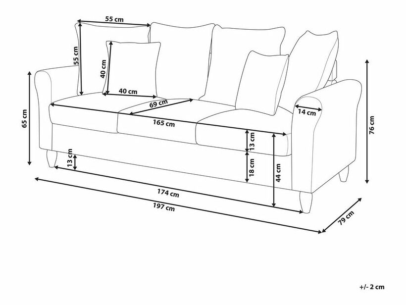 Pohovka Banbury (černá)