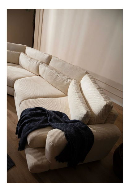 Pohovka čtyřsedačka Riverolla (P) (béžová)