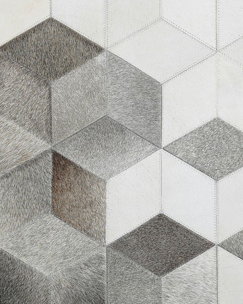 Koberec 140 x 200 cm SESSA (krémová + hnědá)