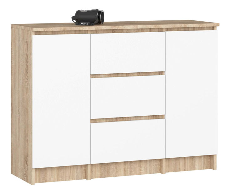 Komoda Kalista VI (dub sonoma + bílá)