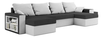 Rohová sedací souprava Baltimore (bílá + šedá)