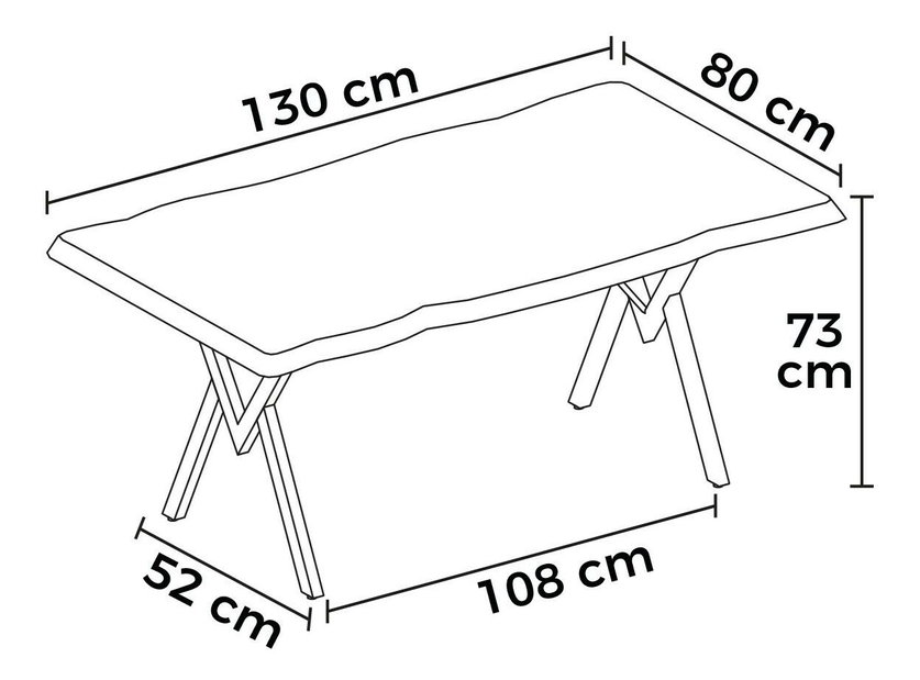  Jídelní stůl (pro 4 osoby) Aksima (borovice atlantická + hnědá)