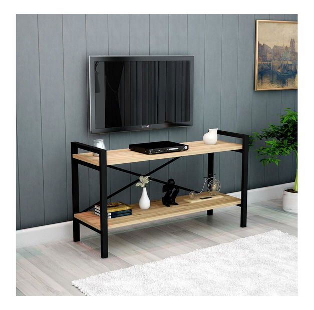  TV stolek Nevipe 4 (borovice atlantická + černá)