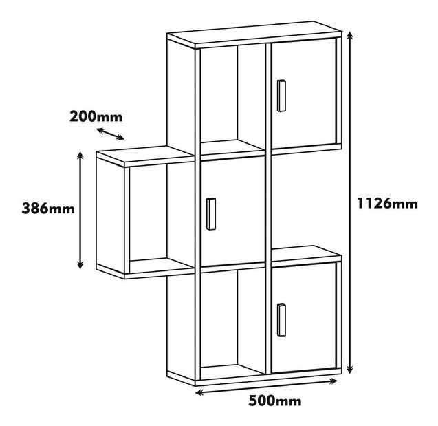 Polička Florian (ořech + bílá)
