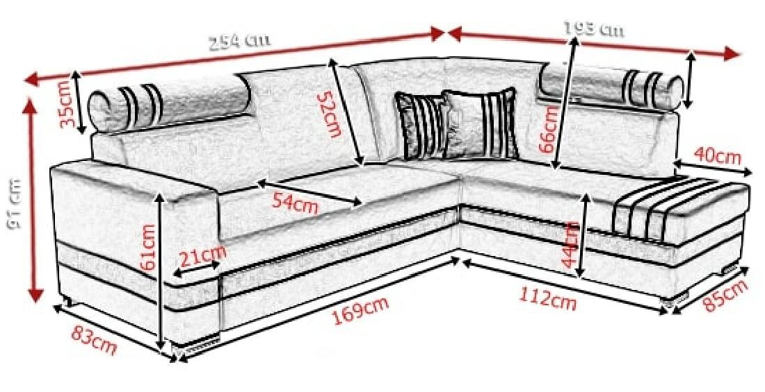 Rohová sedací souprava Reinaldo (tmavě šedá + černá) (P)