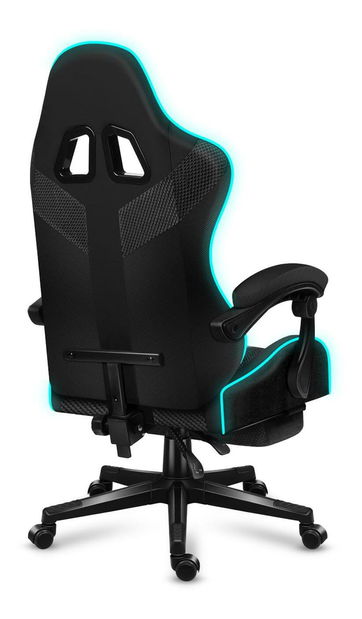 Herní křeslo Fusion 4.7 (černá + vícebarevná) (s LED osvětlením)