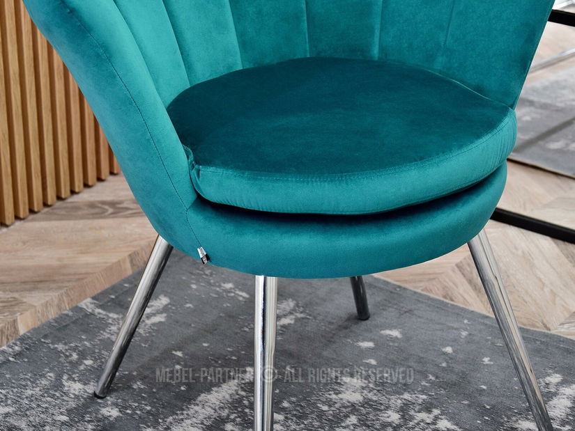 Křeslo Lasair (tyrkysová + zlatá)