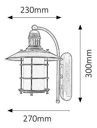 Nástěnné svítidlo Sudan 7991 (bronzová)